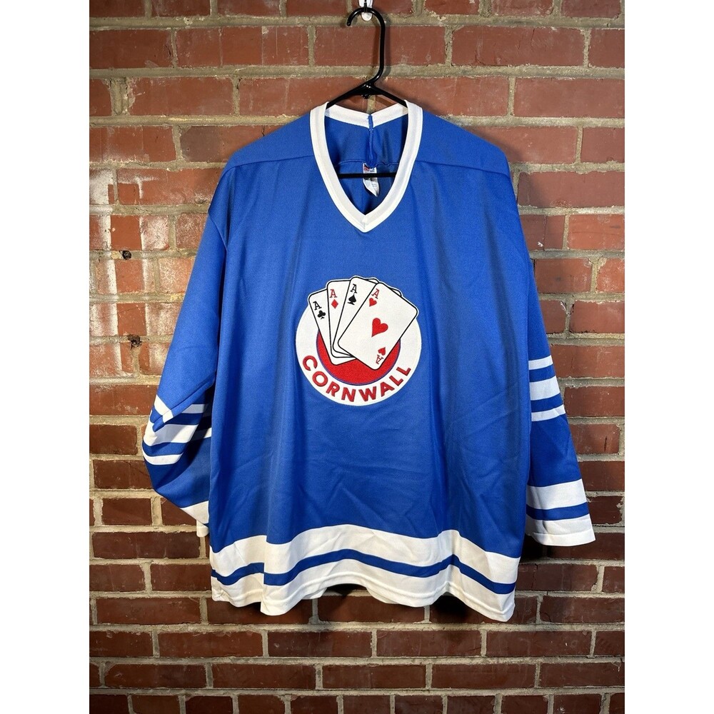 Vintage 90s Cornwall Aces AHL Minor League CCM Hockey Jersey Mens Size XL